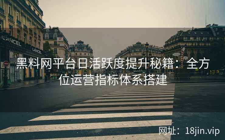 黑料网平台日活跃度提升秘籍：全方位运营指标体系搭建