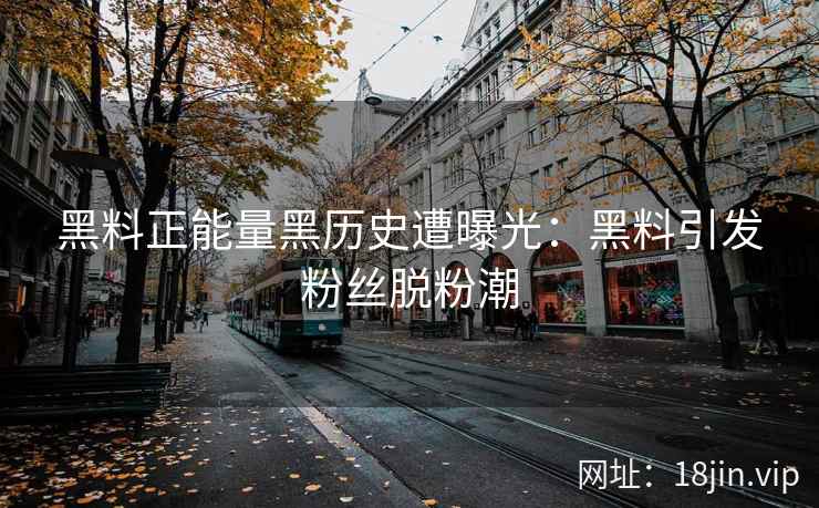 黑料正能量黑历史遭曝光：黑料引发粉丝脱粉潮