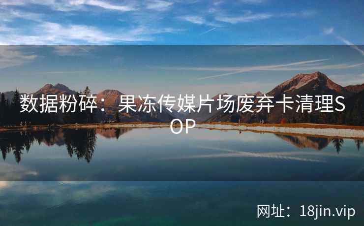 数据粉碎：果冻传媒片场废弃卡清理SOP