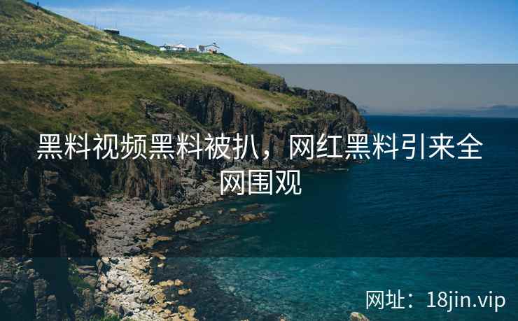 黑料视频黑料被扒，网红黑料引来全网围观