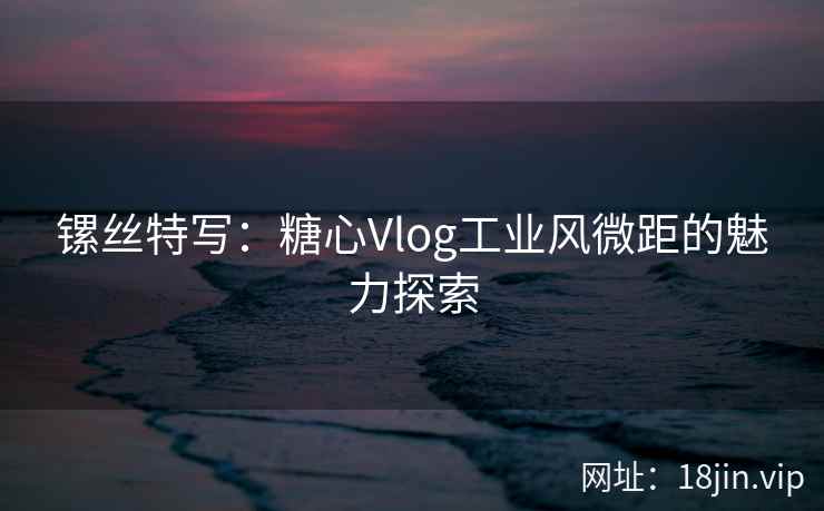 镙丝特写：糖心Vlog工业风微距的魅力探索